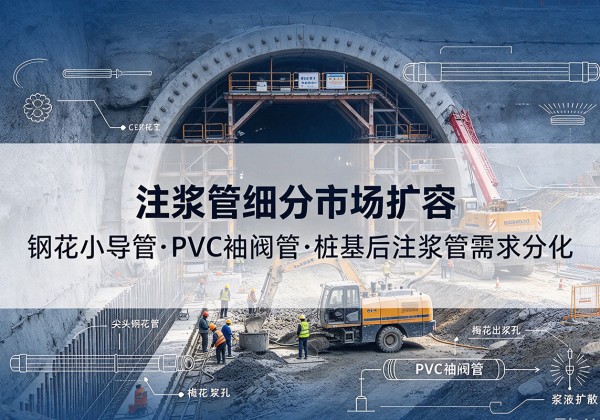 榆树注浆管细分市场扩容，隧道钢花小导管、PVC 袖阀管、桩基后注浆管需求分化